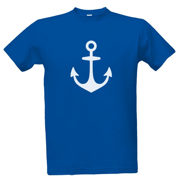 Tričko s potlačou Námořnické pruhované s kotvou