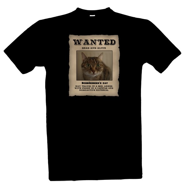 Tričko s potiskem Schrödinger's cat